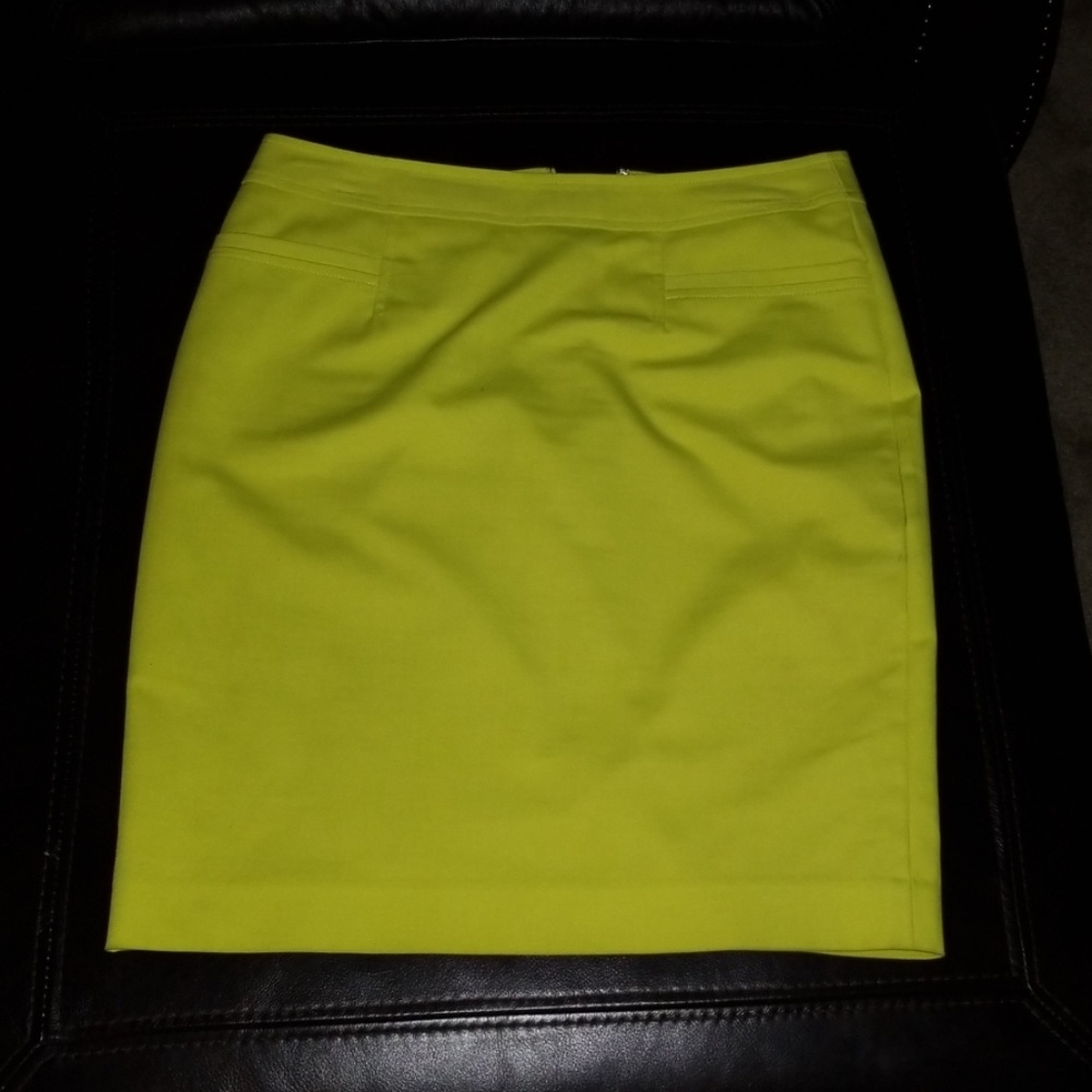 Halogen Lime Green Career Skirt/ Pencil Skirt
